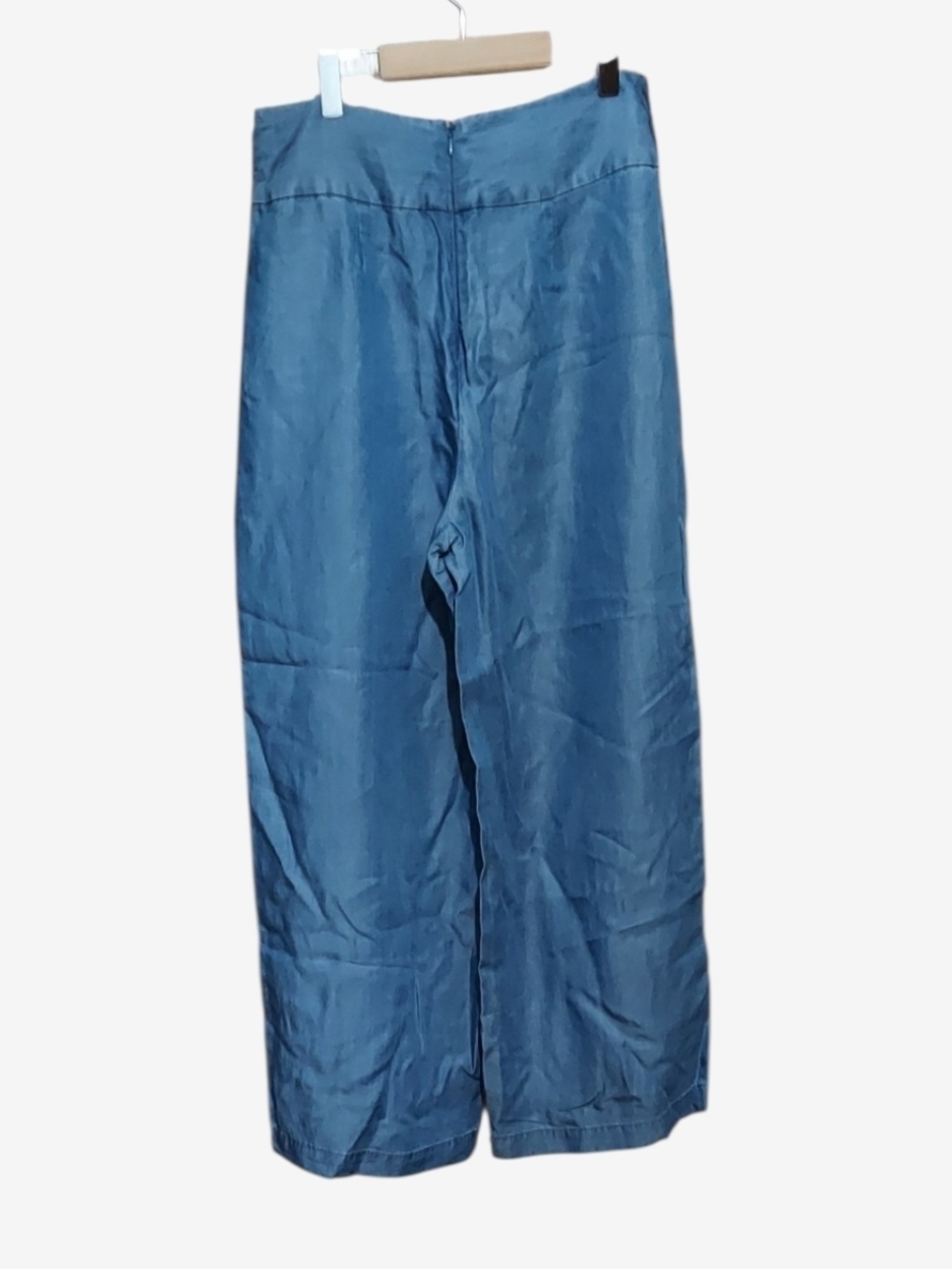 NWT Daniel Cremieux Light Chambray Tie-Waist Wide Leg Pants sz XS - Picture 4 of 5